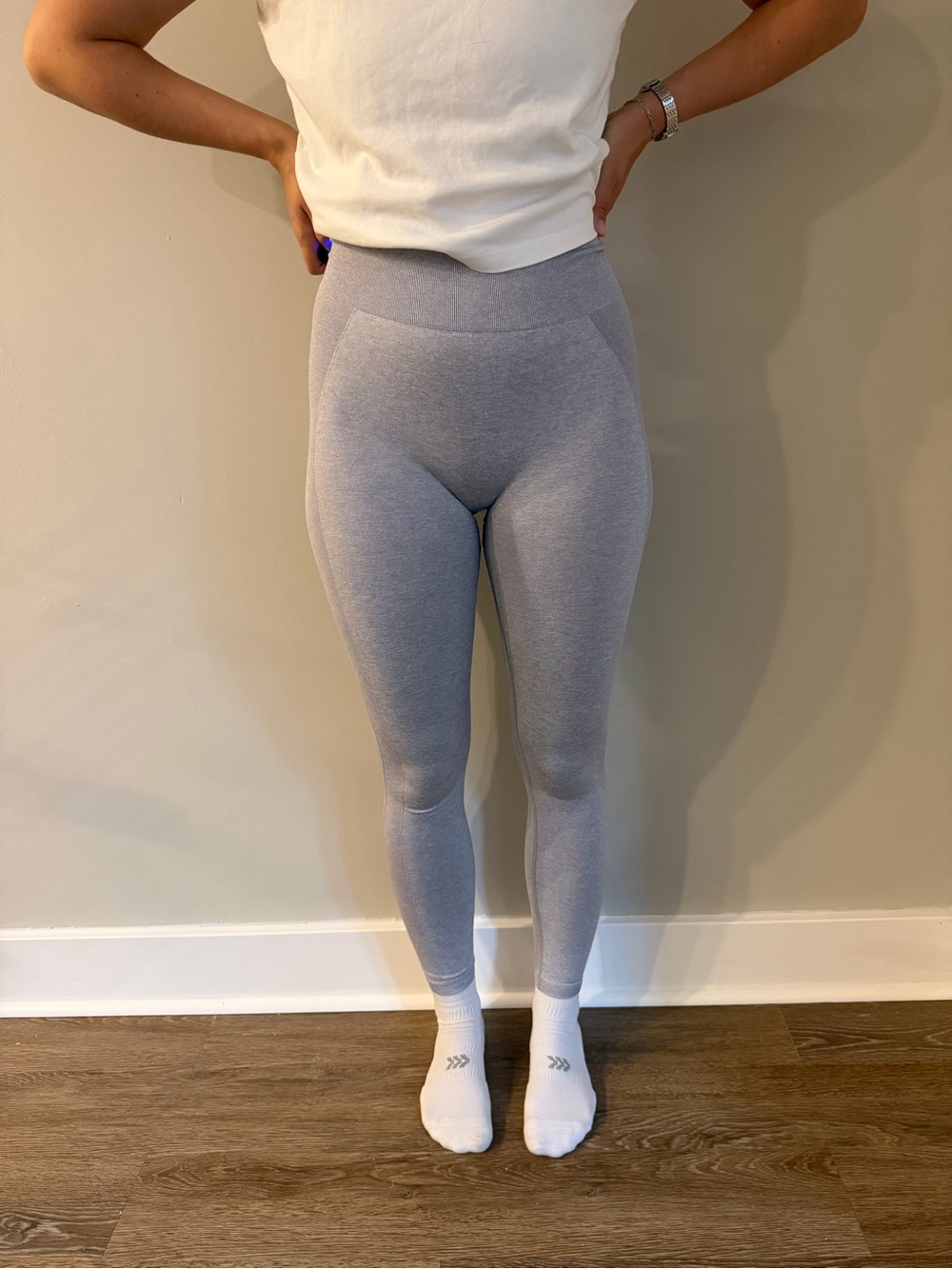 Gymshark Gray Flex High-Waist Seamless Leggings